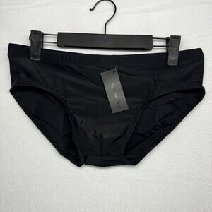 Classic Black Swim Briefs with Moderate Coverage